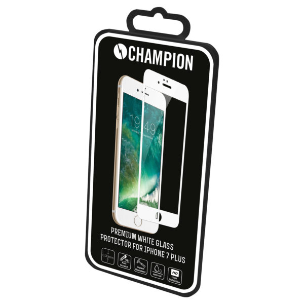 Champion Skärmskydd Glas iPhone 7 Vit - Bild 3