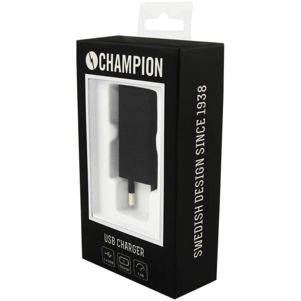 Champion USB Laddare 230V 1A Svart - Bild 6