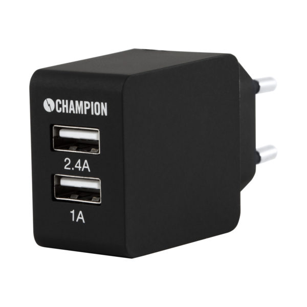 Champion Dual USB Laddare 230V 3.4A Sva - Bild 4