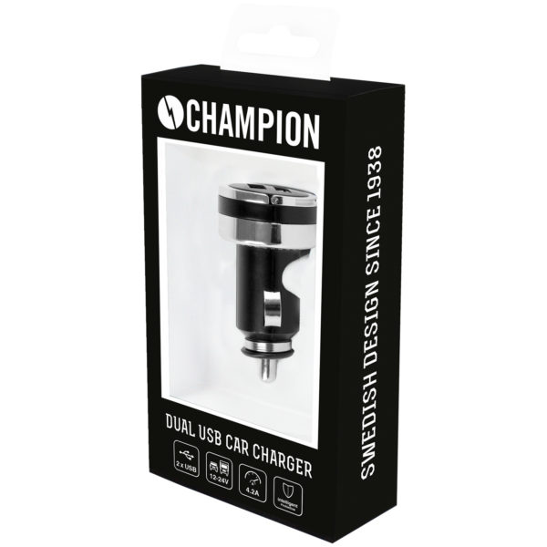 Champion Dual USB Laddare 12/24V 4.2 Sv - Bild 7
