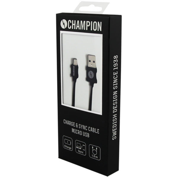 Champion Ladd&Synk kab. MicroUSB 1m Sv. - Bild 2