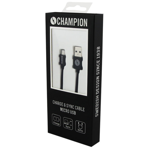 Champion Ladd&Synk kab. MicroUSB 2m Sv. - Bild 2
