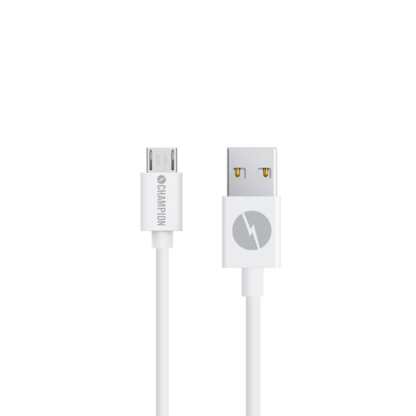 Champion Ladd&Synk kab. MicroUSB 2m Vit