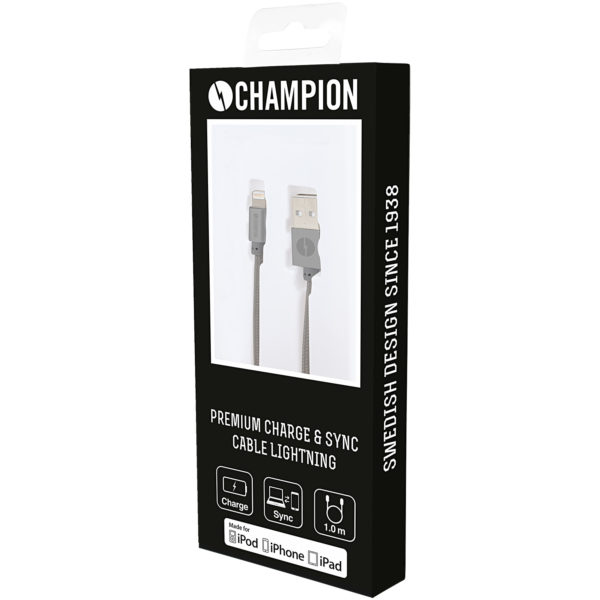 Champion Lightning kabel 1m Space Gray - Bild 2