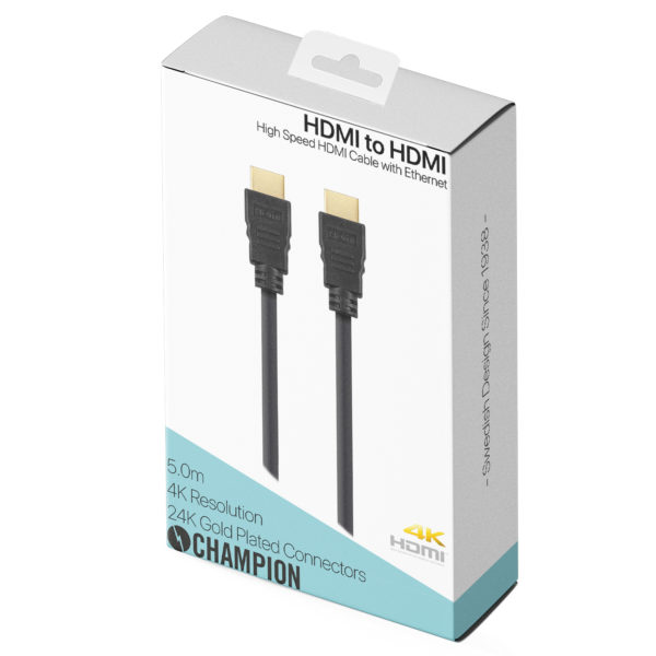 Champion HDMI-kabel Ha-Ha Svart 5.0m - Bild 2