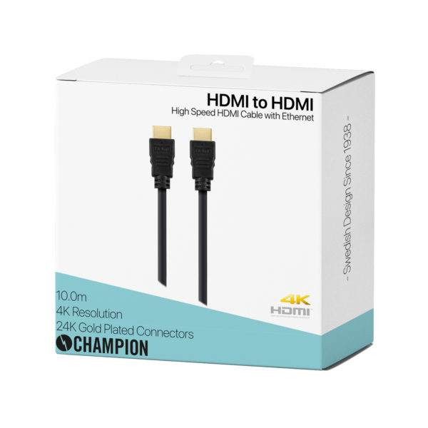 Champion HDMI-kabel Ha-Ha Svart 10.0m - Bild 2