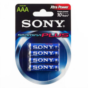 SONY 4x Batterier Stamina Plus Micro AAA